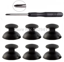 6 PCS Black Replacement 3d Analog Thumb Stick + Tool for Sony Play Station 3 ps3 Controller joystick