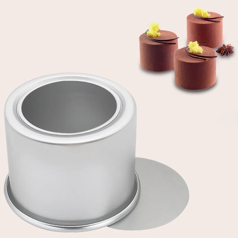 4 Pollici Rimovibile Inferiore Chiffon Cake Pan Lega Di Alluminio Rotonda Mousse Cheesecake Budino Pan Muffa Diy Di Cottura Che Decora Gli Attrezzi