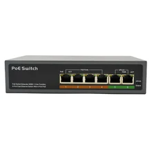 Smtsec 65 Вт IEEE 802.3af/at 4 Порты и разъёмы переключатель питания по сети Ethernet 65 Вт 6 Порты и разъёмы переключатель 10/100 Мбит/с для видеонаблюдения Камера Системы SIP-POE604EX