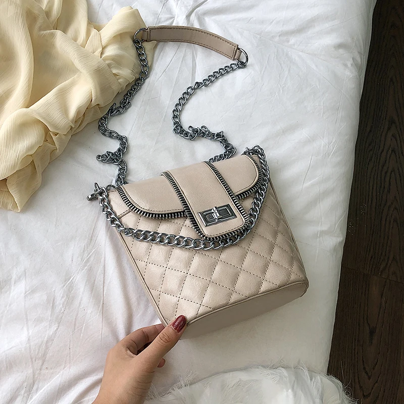 HIFAR الفاخرة عالية الجودة جلد المرأة حقيبة دلو حقائب كتف للنساء 2019 جديد كبير قدرة أعلى مقبض حقيبة سلسلة حقيبة