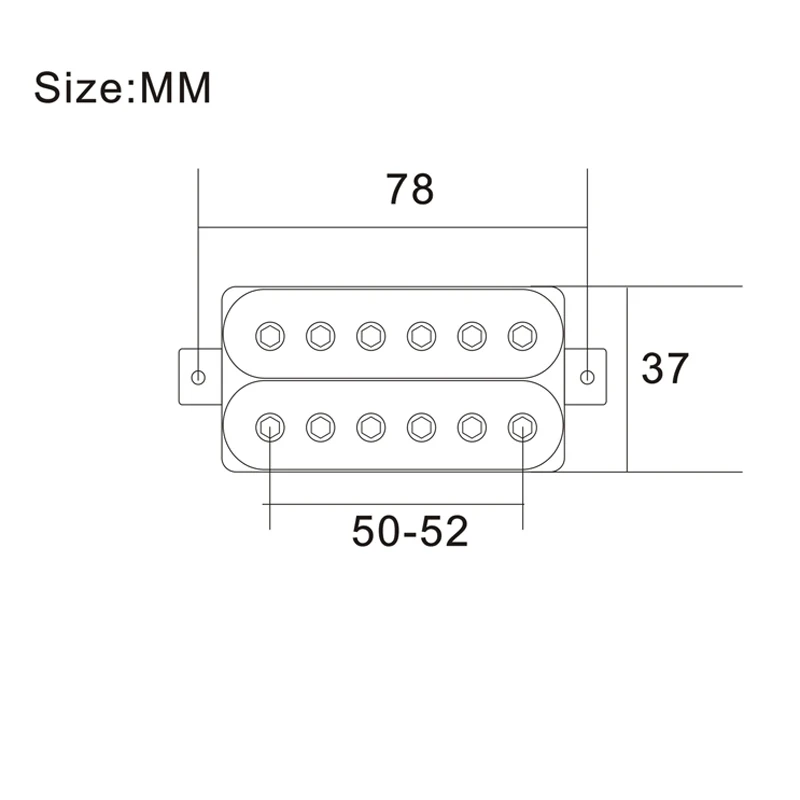 6 струнный электрогитарный пикапы Humbucker двухлинейный Регулируемый шестигранный