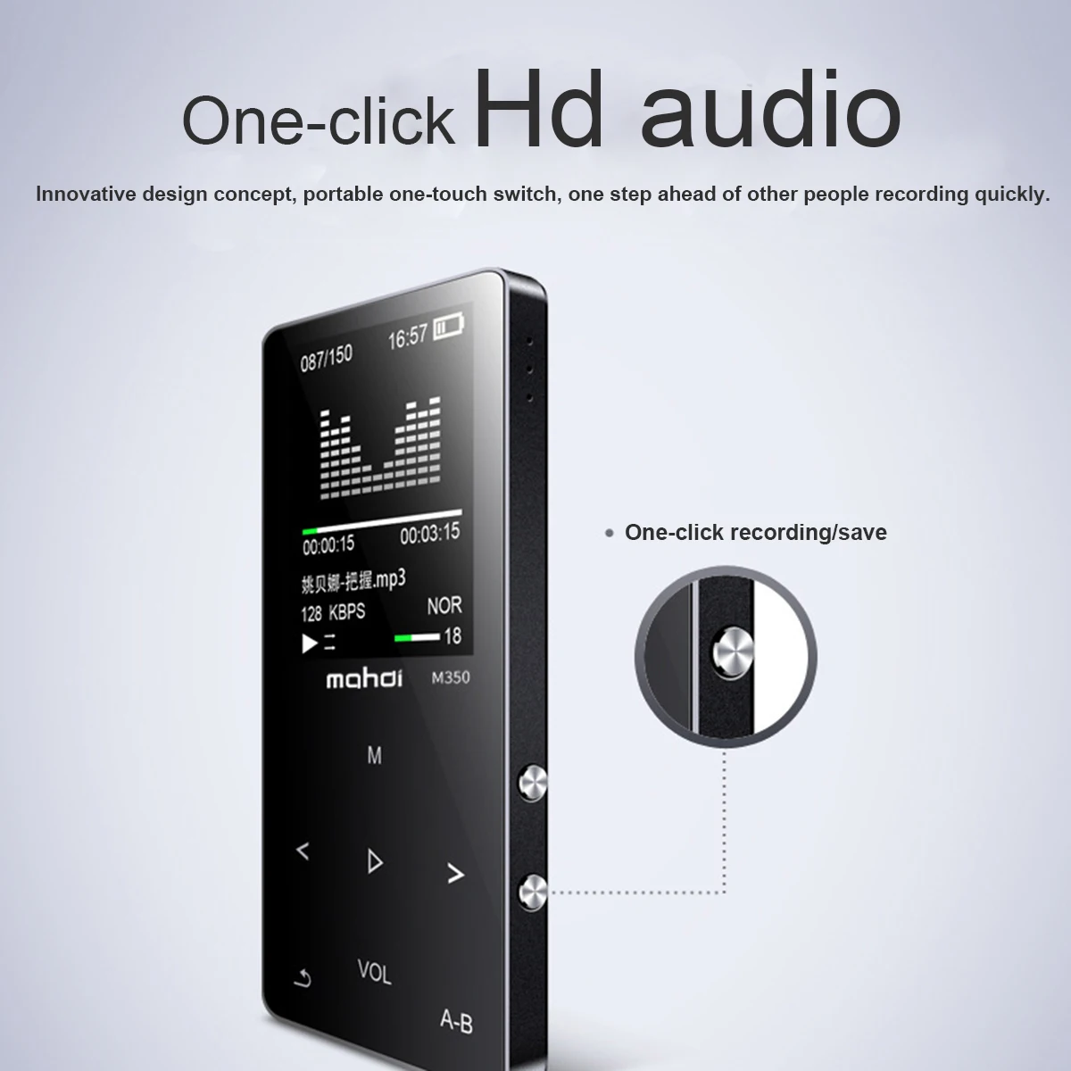 Новые металлические Bluetooth Спорт MP3 плеер Портативный аудио 8 GB с Встроенный динамик FM радио APE Flac музыкальный плеер (черный)