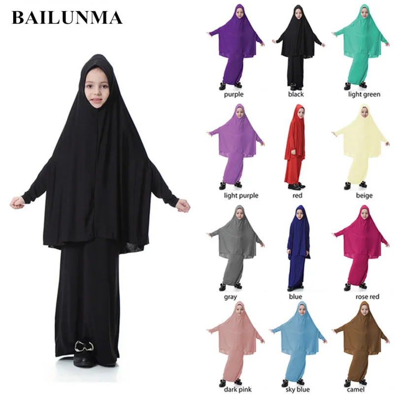 Модное платье хиджаб Малайзия абайя мусульманское Дубай девочка jilbabs и abayas