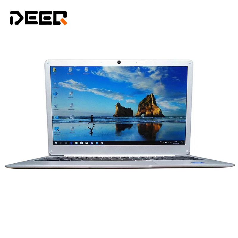 Acheter 2018 windows 10 Intel Celeron N3350 13.3 pouce 6g RAM 64 gb EMMC l envoi souris sans fil ordinateur portable intégré bluetooth wifi type C