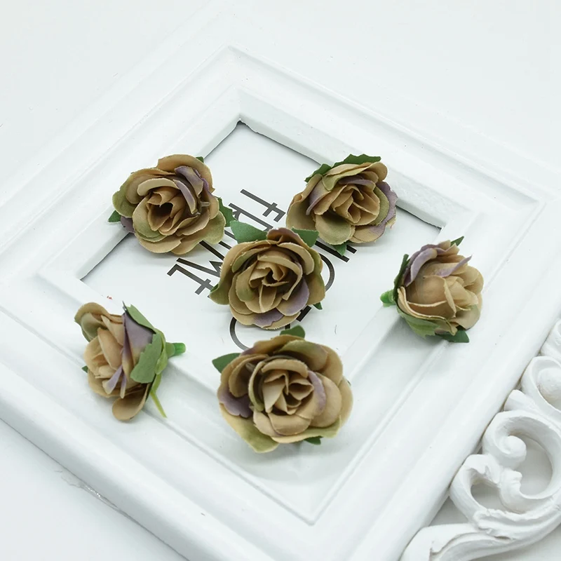 10 шт. шелковые розы цветок стены diy Подарочная коробка свадебные аксессуары оформление Искусственные цветы к Рождеству украшения для дома свадьбы