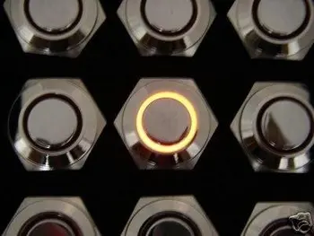 

Brass Latching LED Light DPDT ON//ON 12V SWITCH R22ZE