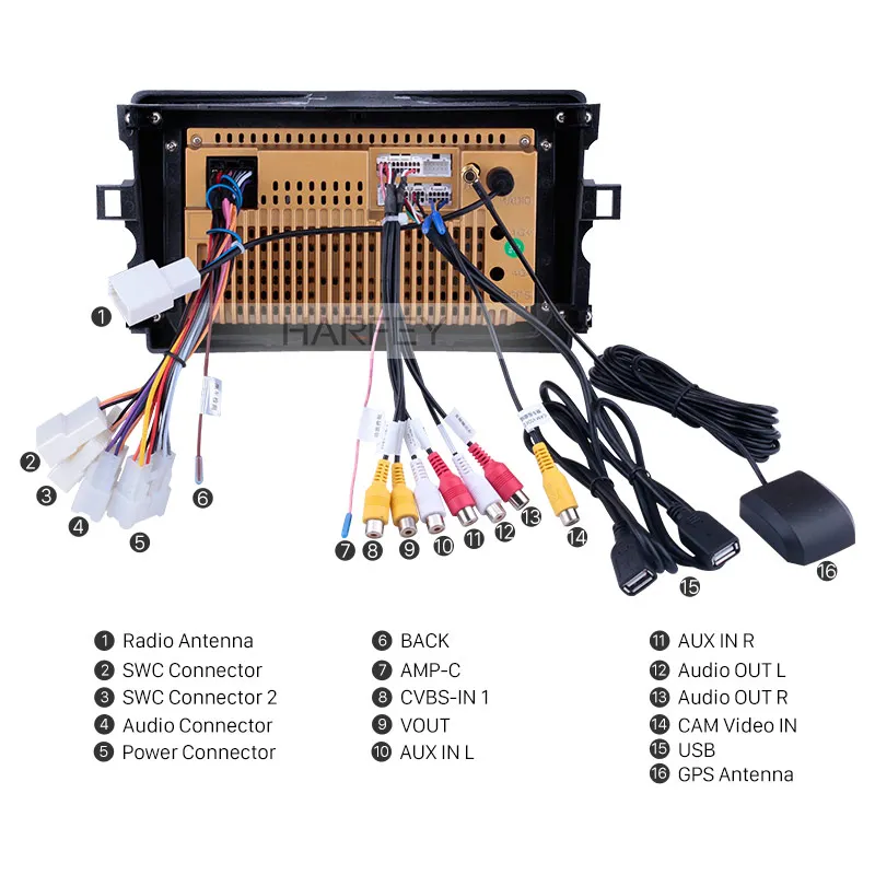 Cheap Harfey Android 8.1 9" GPS Navigation Radio for Toyota Verso 2011-2016 with WIFI Bluetooth AUX support Carplay Digital TV SWC 4