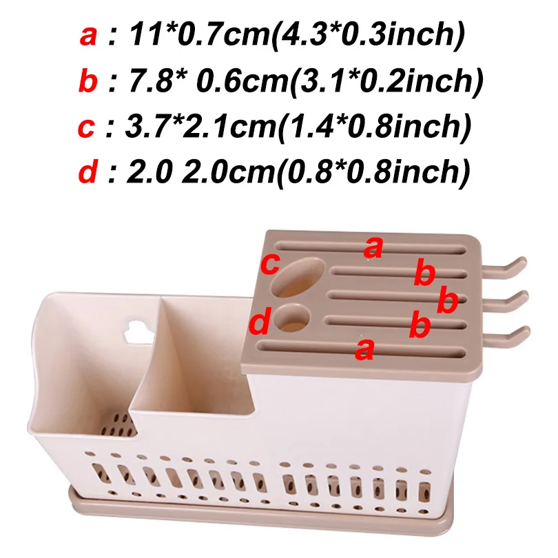 Ножи стеллаж для хранения пластмассовый Ложка Вилка ножи Полки Многофункциональные кухонные инструменты ящик для хранения дома Держатель для ножей EGN180