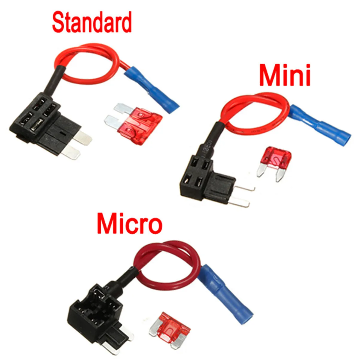 Высокое качество 12/24 в добавить цепи Стандартный Мини Micro Blade предохранители коробки держатель ATO ATC Копилка назад предохранители кран