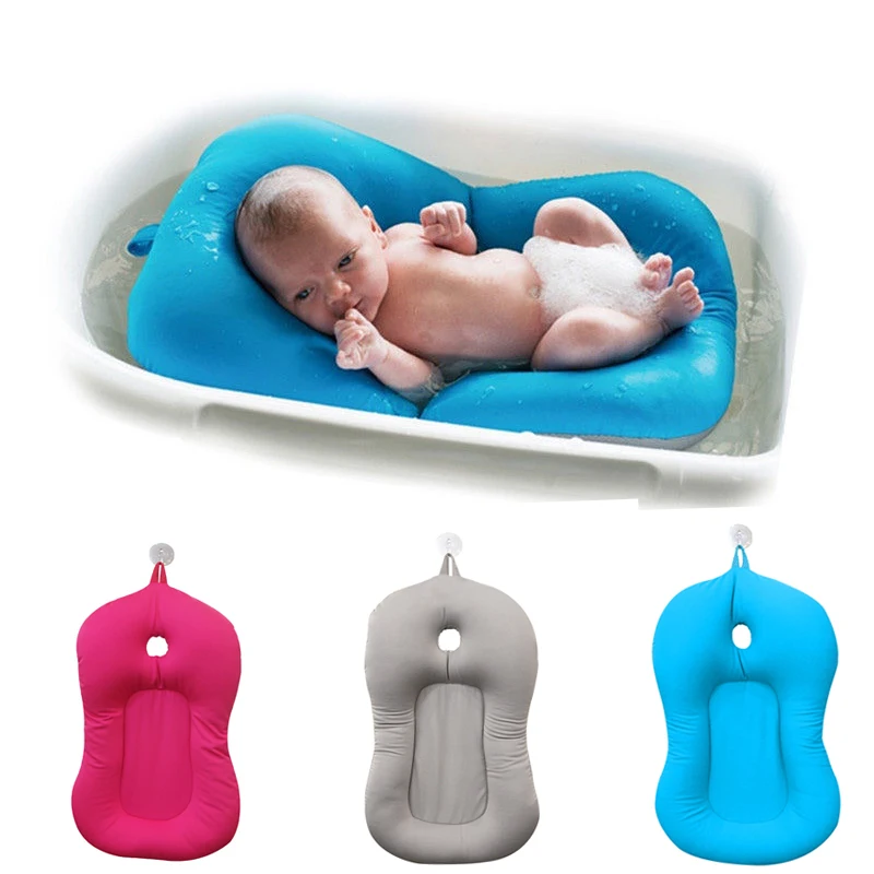 

Baby Floating Bath Racks Newborn Non-slip Pad Head Protective Soft Kids Shaping Pillow Hollow Out Pillows baby bath mat
