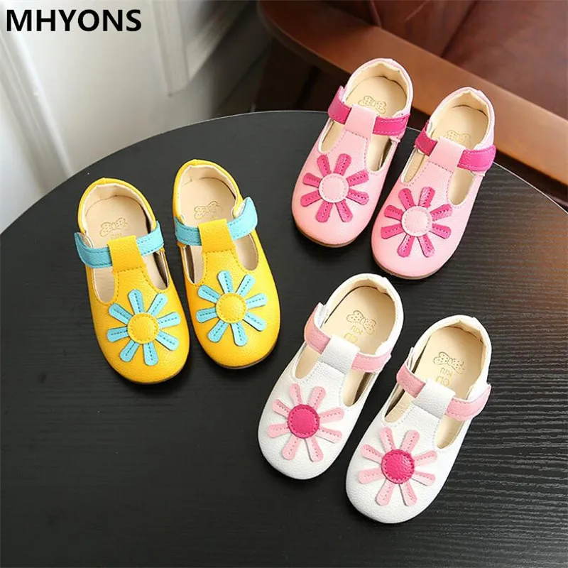 

Girls sandals 2019 summer new children's shoes cute flowers children's shoes fashion girls sandals magic baby shoes pink shoes