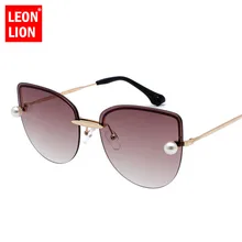 LeonLion новые роскошные солнцезащитные очки женские брендовые дизайнерские Винтажные Солнцезащитные очки без оправы высокого качества Gafas De Sol Mujer шоппинг