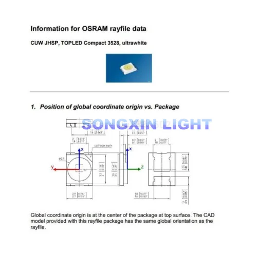 50 шт. OSRAM LED подсветка Высокая мощность 1 5 Вт 3 в 1210 3528 2835 131LM холодный белый ЖК