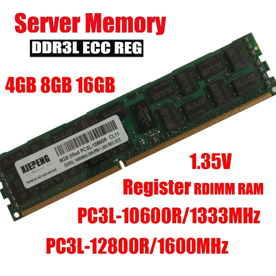 Серверная Память DDR3L 4 ГБ 8 ГБ 1333 1600 МГц ECC REG 16 ГБ ddr3 PC3L-12800R регистратор RDIMM ram для сервера и материнской платы X58 X79