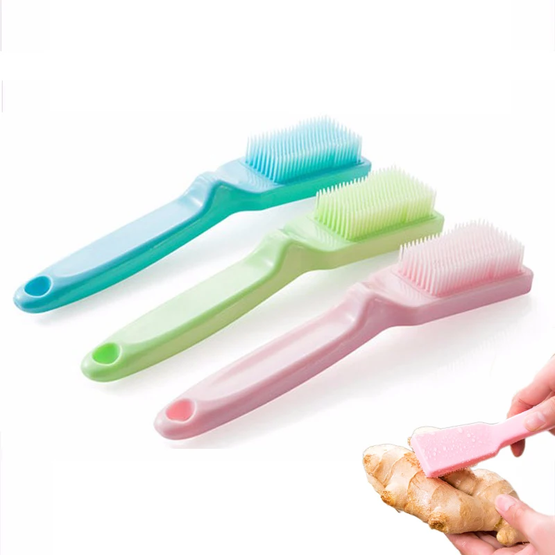 2 Colors Kitchen Brush Vegetable Brush Kitchen Portable Tools PP Material Easy Clean Brush Restaurant Vegetable 