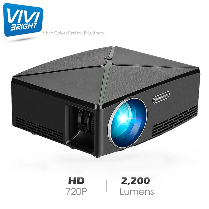 HD проектор 2200 люмен 1280x720 Разрешение проектор для Full HD 1080P светодиодный ТВ видео проектор для домашнего кинотеатра