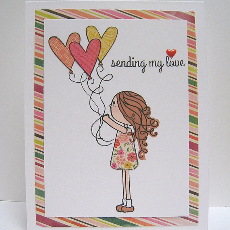 

Hello Girl Clear Stamps for DIY Scrapbooking Card Making Crafts Fun Decoration Transparent Stempels Silicone Seal
