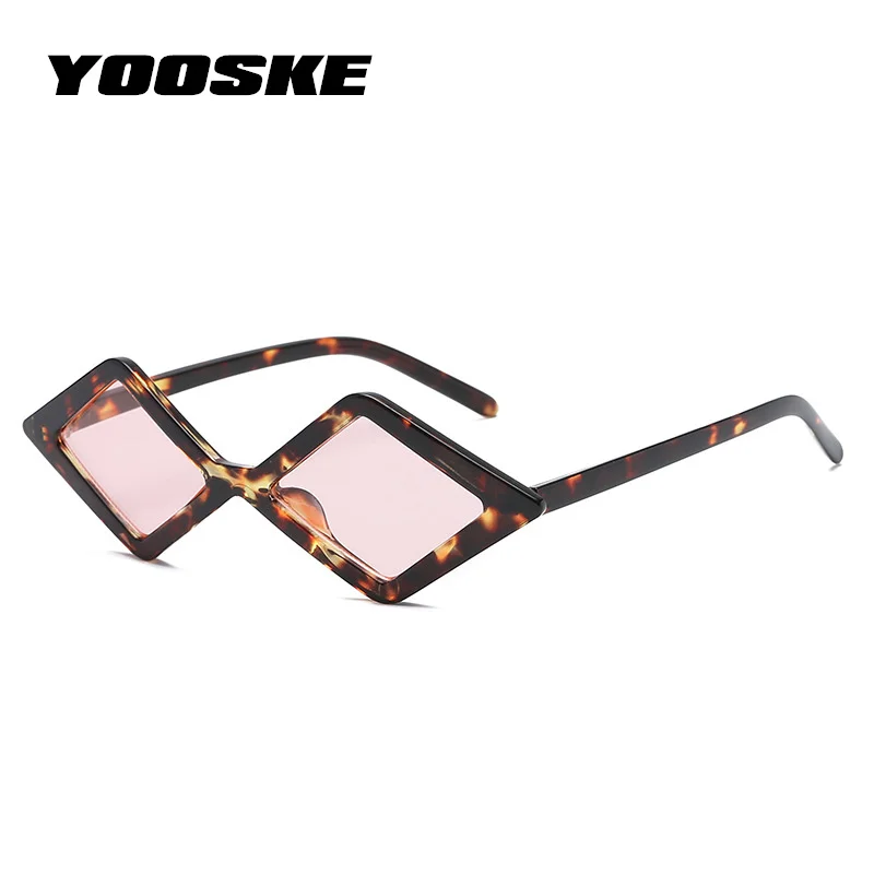 

YOOSKE Small Prismatic Sunglasses Women Street Avant-garde Small Frame Sun glasses Womens Personality Tiny Sun Eyewear