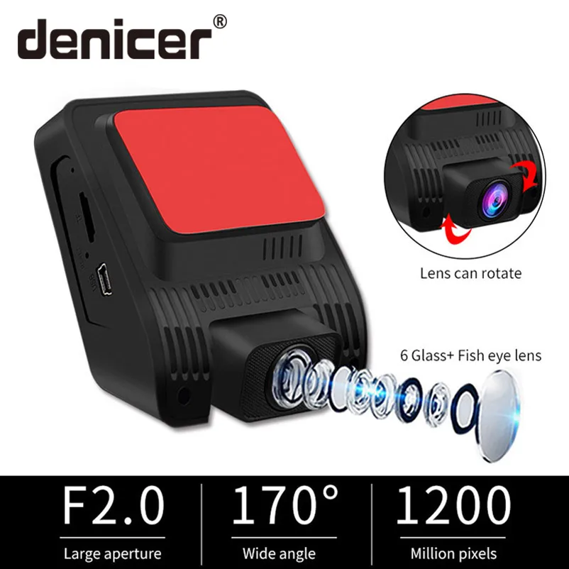 

Denicer Car Camera Full HD 1080P Car Dvr Registartor SONY IMX323 Auto Vehicle Video Recorder 170 Degree Wide Angle Dash Camera