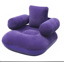 DHL shipping fashion leisure flocking inflatable sofa 108 100cm gift car air pump