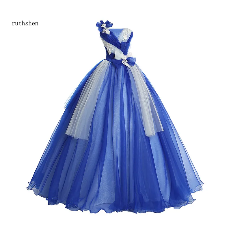 Ruthshen Новое поступление Vestido De Debutante 15 Ano Бальные платья на одно плечо пышные платья на одно плечо для выпускного вечера - Цвет: Picture Color