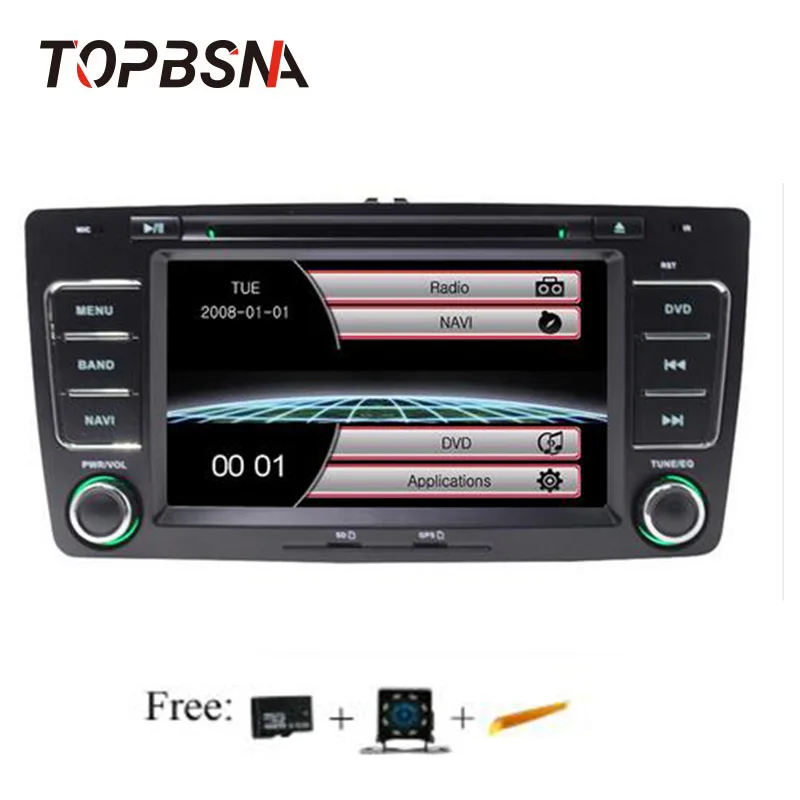 TOPBSNA 7 дюймов Автомобильный мультимедийный dvd-плеер для Skoda Octavia 2 3 A 5 A5 Yeti din Радио