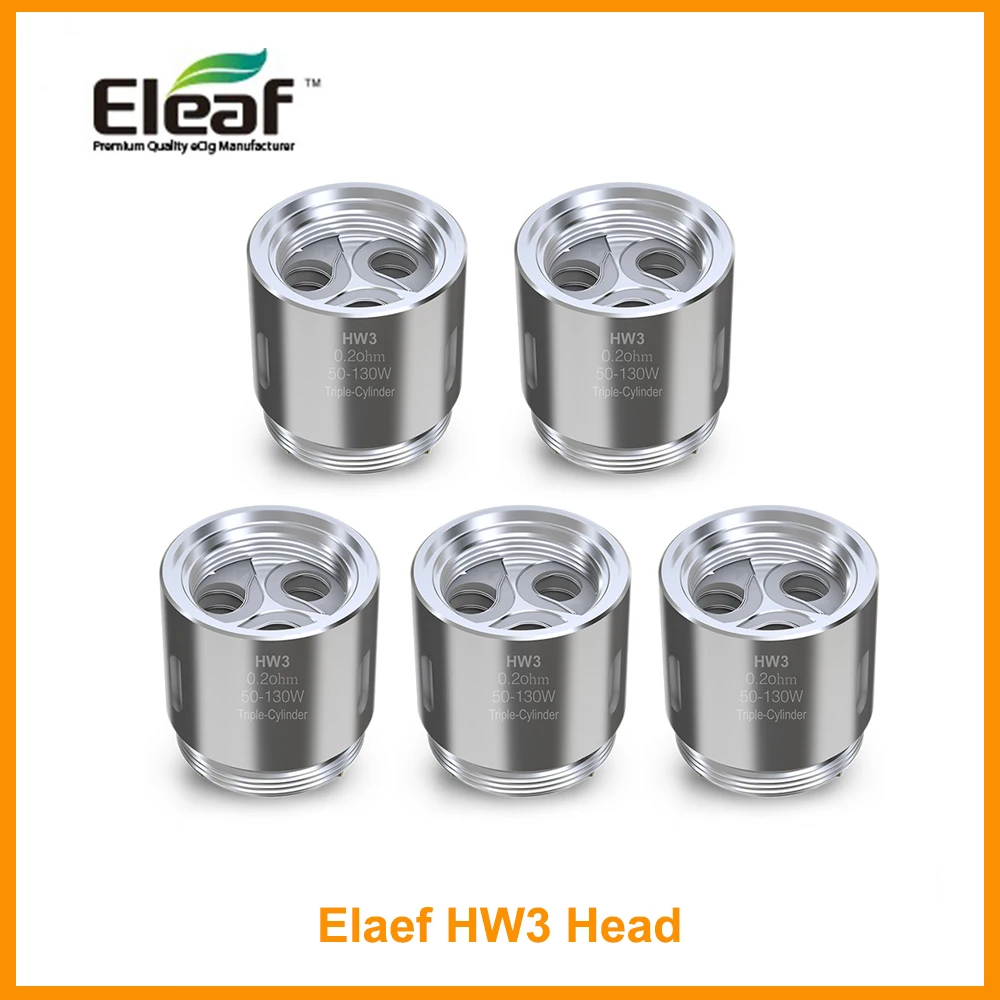 5 шт./лот оригинальный Eleaf HW3 Triplecylinder 0.2ohm головка/HW4 Quad-Cylinder 0.3ohm головка для Ello/Ello Mini XL HW катушка