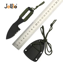 JelBo нож для резки, спасательный ключ, мини кобура для самообороны, Открытый походный карманный нож с ABS ножны, скаббард
