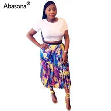 «вареный» с принтом пейсли Высокая Талия модная плиссированная юбка Винтаж Повседневное до середины икры юбки для вечерние и ночной клуб наряд