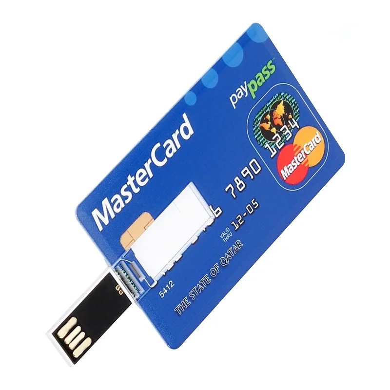 Водонепроницаемый супер тонкий usb флеш-накопитель для кредитных карт 2,0, флеш-накопитель 128 ГБ, 64 ГБ, 16 ГБ, 8 ГБ, 4 Гб, HSBC, основная карта, флеш-накопитель 32 ГБ, бесплатный логотип