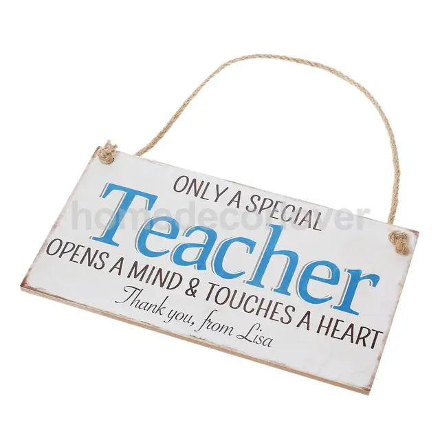 teacher wooden plaque sign wall art home decor special teacher gifts