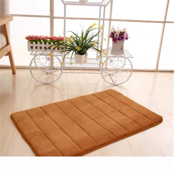 

Floor Mat Brown Doormat Anti-slip Water Absorption Thick coral fleece memory cotton slow rebound carpet floor mat bathroom Nov19