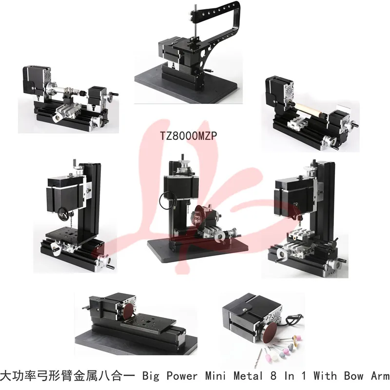60 Вт Мини Металл 8 в 1 с лук руки diy фрезерный шлифовальный станок Детские игрушки или интеллектуальный инструмент развития