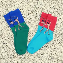 2019 Летний стиль Мужские и женские носки картина маслом панно Искусство Harajuku meias граффити милые корейские новые хлопковые носки бесплатная