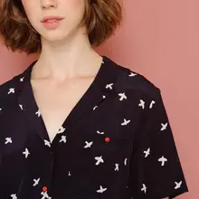 Женская блузка с короткими рукавами, шелковая мягкая и Легкая удобная сорочка