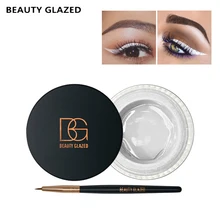 Естественные одноцветные подводка водостойкие долговечные Пигменты Красный Yello белый мерцающий металлический макияж для глаз