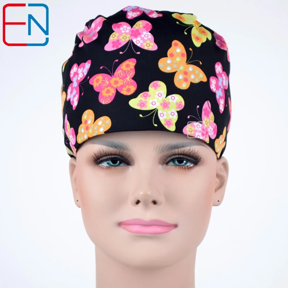 Hennar Women's Scrub Caps Masks Adjustable Medical Accessories Surgical