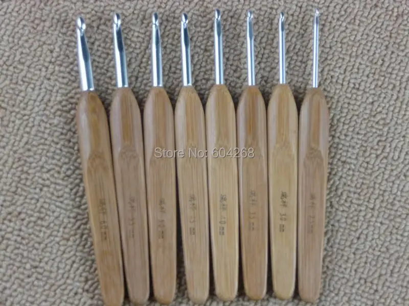 Отличный качественный инструменты для стрижки бамбуковой системы ручка плетение крючком крючок 2,5 мм~ 6,0 мм полностью 8 модель крючком крюк