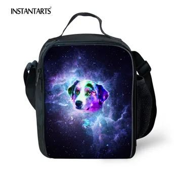 

INSTANTARTS Thermal Lunch bags for School Students 3D Cute Animal Dog Printing Children Food Bag Travel Cooler Portable Luncbox