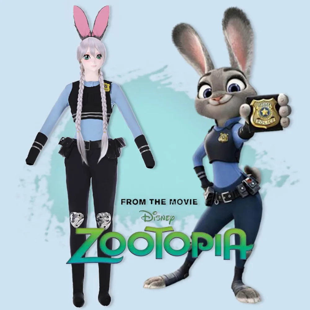 Hot Film Kartun Film Zootopia Judy Hopps Cosplay Costume Kualitas