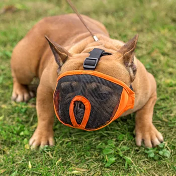 New Design Pet Dog Nylon Muzzle Breathable Mask Bark Mesh Dog Muzzle Comfortable Adjustable Grooming Anti Stop Bite 8F20