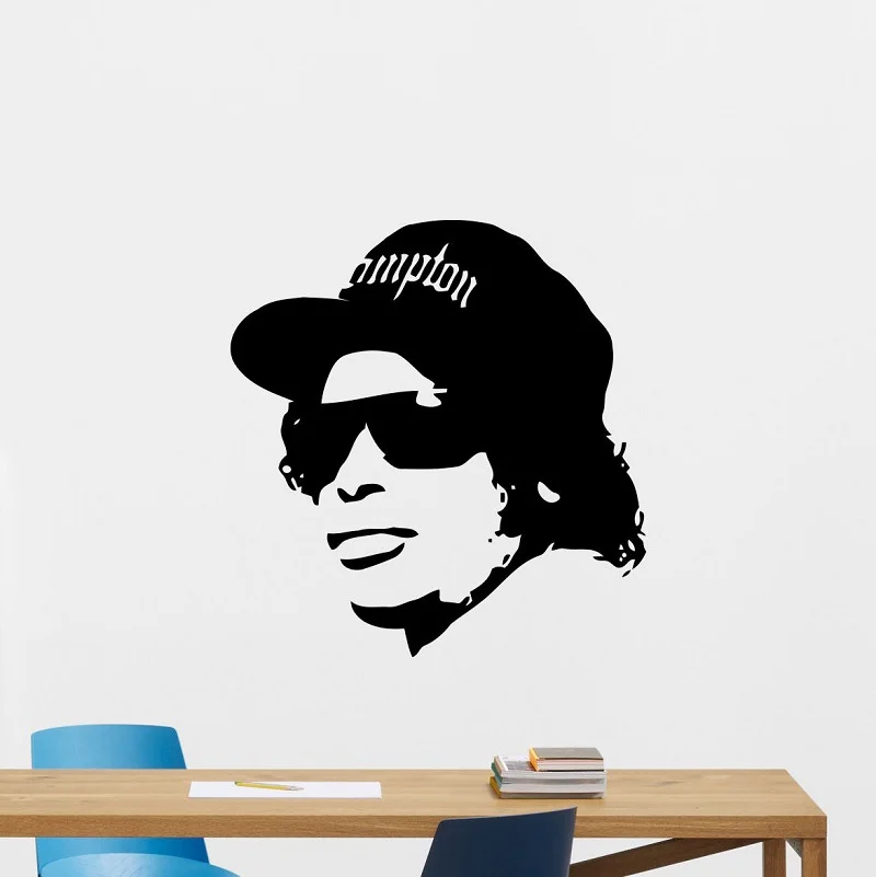 

Eazy-E wall applique rapper rap hobby music vinyl sticker hip hop poster home bedroom art design decoration 2YY35