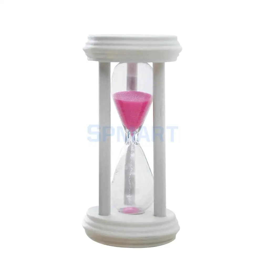 3 Minutes Hourglass Timer Wooden Framed Sandglass Pink Sand Timer Clock Kitchen Study Tools Home Ornament Friends Novelty Gift