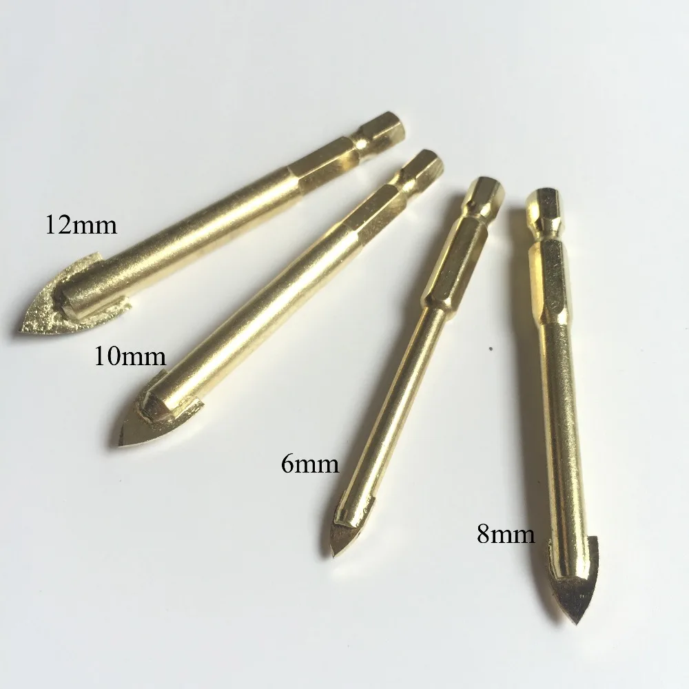 Factory Price 10pcs Cemented Carbide Mirror Ceramic Tile Glass Drill