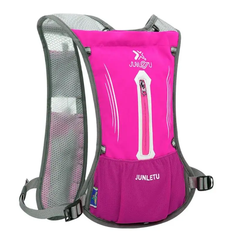 Рюкзак для бега, марафона, 2л гидратационный жилет, спортивная сумка для езды на велосипеде, сумка для воды, рюкзак для бега - Цвет: Rose Red