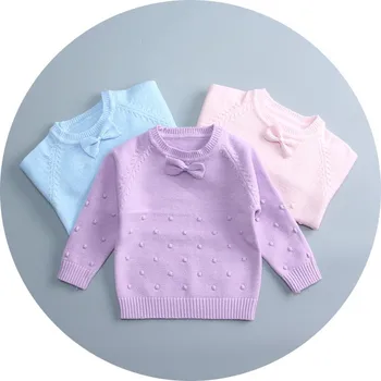 

The new winter baby girl sweater round neck sweater children sweater children sweater coat cardigan high quality free shipping