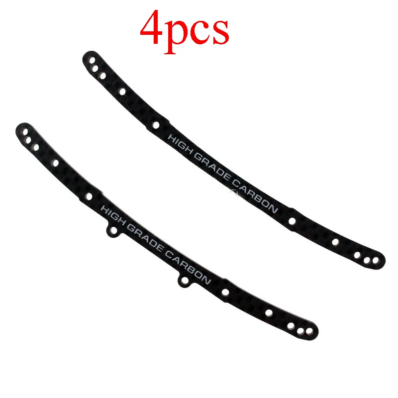 

4PCS 3mm Carbon Fiber 94696 Lettering Machete Front Rear Wing Reinforce Plate w Fixed Eye 19470 Upgrade f RC Tamiya Mini 4WD Car