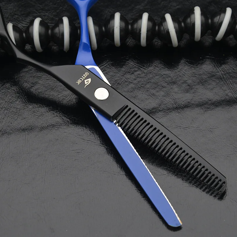 Профессионального парикмахера Ножницы японский Нержавеющая сталь стрижка набор истончение Ножницы для парикмахеров 6 ''с случае - Цвет: thinning scissor