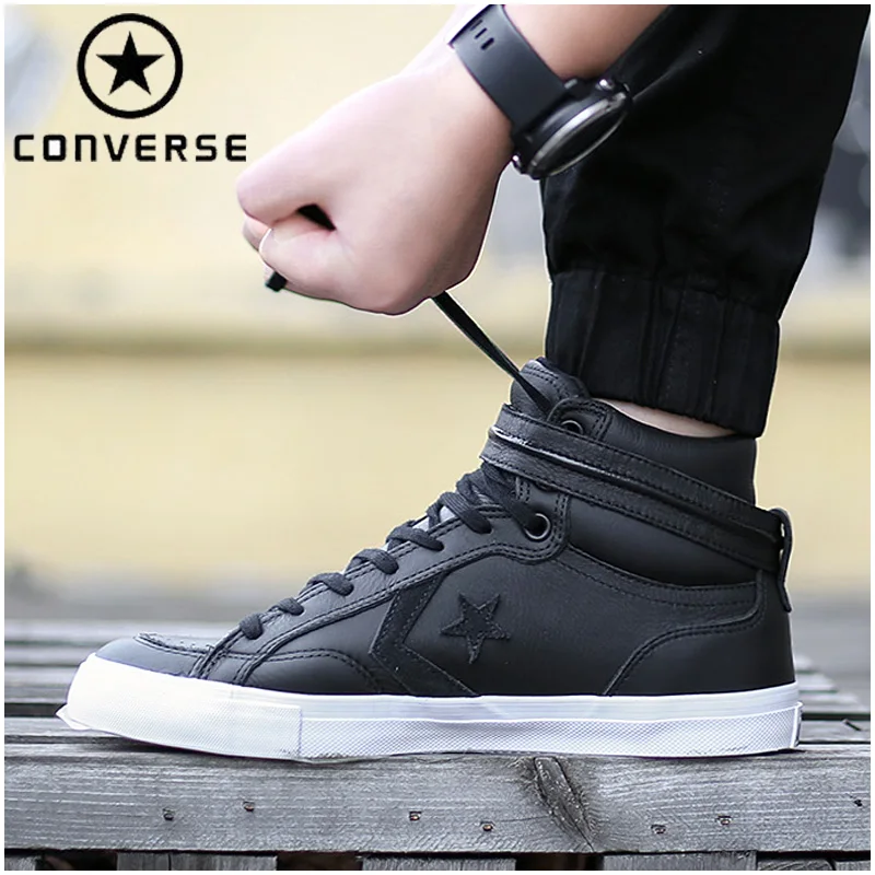 

New Arrival Authentic CONVERSE Magic Stick Men's Shoes High Leather Thermal Canvas Shoes.