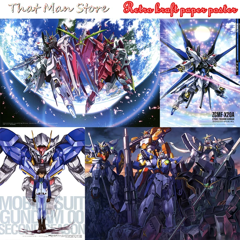 

GUNDAM Game Wall Stickers Home Decoration Kraft paper poster High Definition